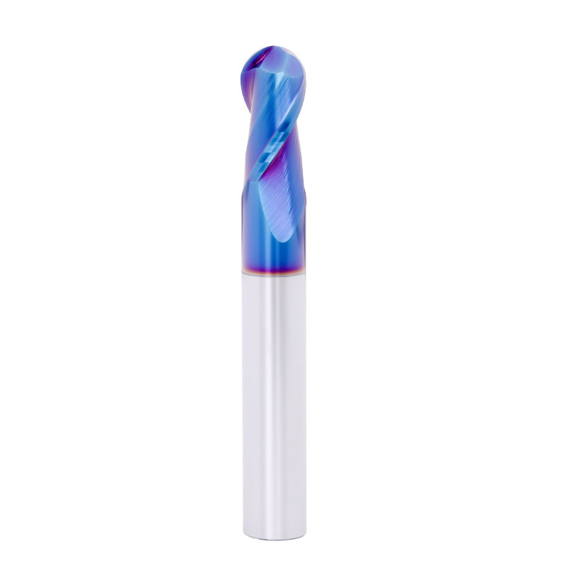 Blue Nano-Coated Ball Cutter for Steel
